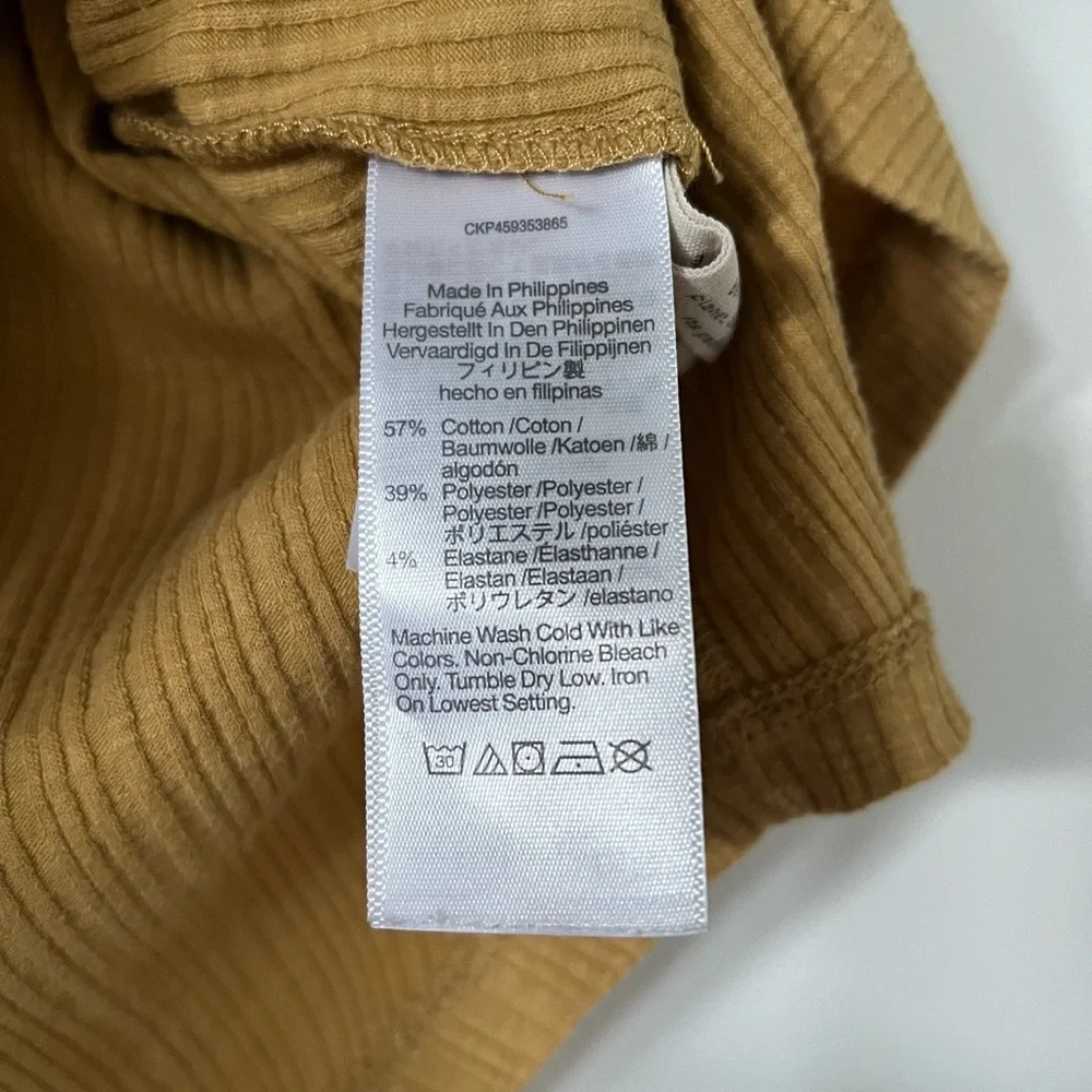Madewell Mustard Button-Down Shirt - Picture 5 of 9